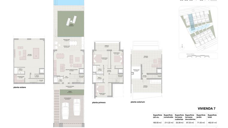 Rzut - Mieszkanie na sprzedaż 3 pokoje o powierzchni 206,19 m² - numer 7 w Eleven 41
