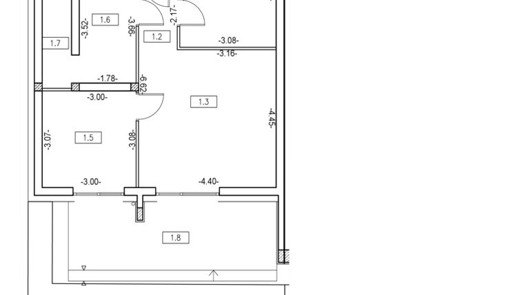 Rzut - Mieszkanie na sprzedaż 3 pokoje o powierzchni 53,2 m² - numer M10 w Osiedle Zygmunta