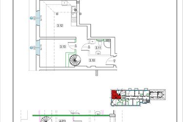 Rzut - Mieszkanie na sprzedaż 3 pokoje o powierzchni 56,11 m² - numer 25 w Kamienica 62