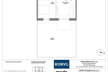 Rzut - Mieszkanie na sprzedaż 2 pokoje o powierzchni 42,94 m² - numer E.0M11 w Początek Piątkowo bud. E