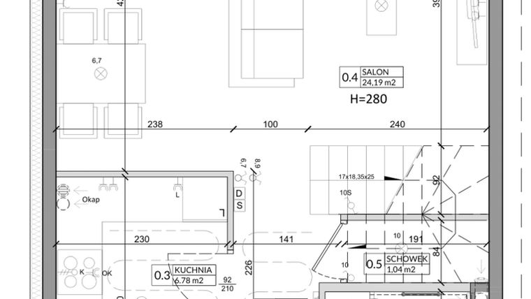 Rzut - Dom na sprzedaż 4 pokoje o powierzchni 86,01 m² - numer 31A w Zielono Mi etap V