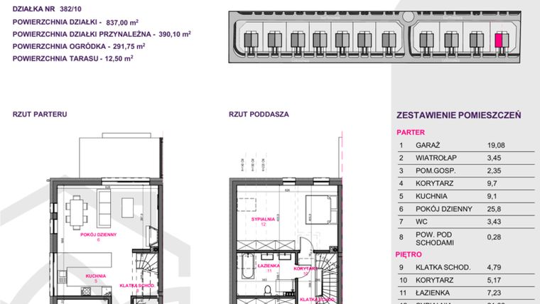 Rzut - Dom na sprzedaż 4 pokoje o powierzchni 140 m² - numer III.A11.M1 w Osiedle Kwiatowe Tarasy etap III