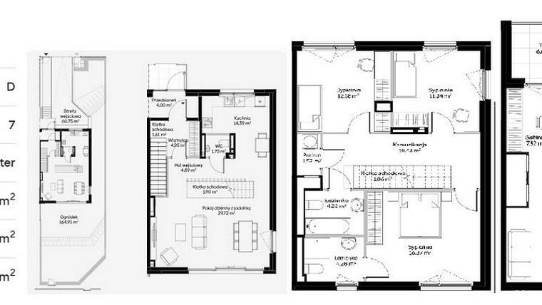 Rzut - Dom na sprzedaż 7 pokoi o powierzchni 257,41 m² - numer D02 w Jaśminowy Mokotów etap VI