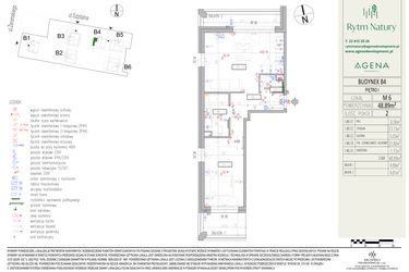 Rzut - Mieszkanie na sprzedaż 2 pokoje o powierzchni 48,89 m² - numer B4M6 w Rytm Natury