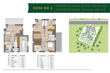 Rzut - Dom na sprzedaż 4 pokoje o powierzchni 150,7 m² - numer 2 w Rezydencje Tyniec