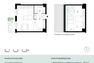 Rzut - Mieszkanie na sprzedaż 2 pokoje o powierzchni 50,53 m² - numer M31 w Park-Wojszyce