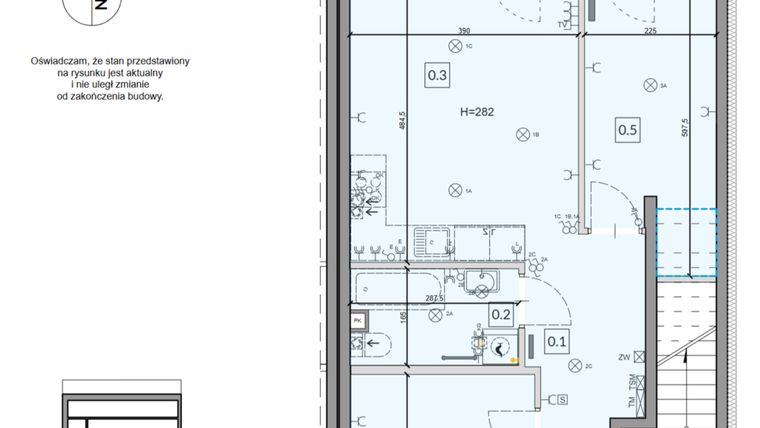 Rzut - Mieszkanie na sprzedaż 3 pokoje o powierzchni 49,88 m² - numer 53 w Boska Ksawerowska IV